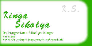 kinga sikolya business card